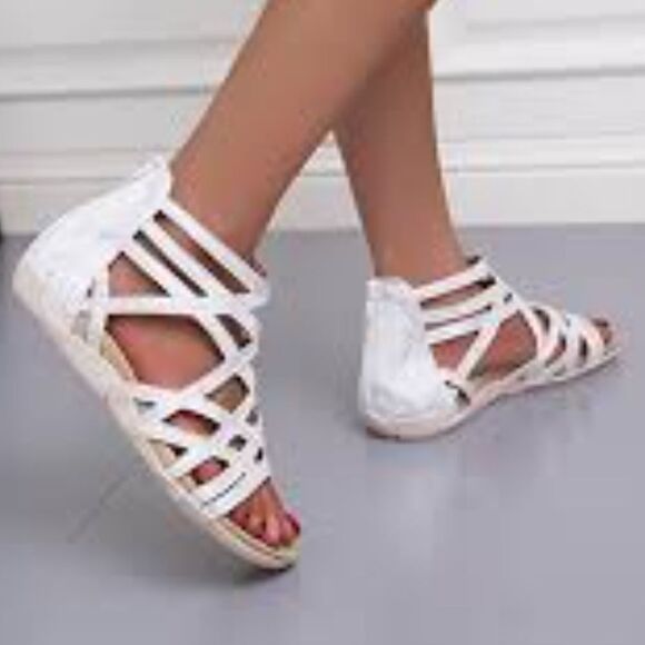 NEW SEYCHELLES ANTHROPOLOGIE BRAND KAMI BACK ZIPPER CLOSURE OPEN TOE SANDAL - Picture 1 of 14